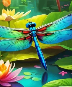 Blue Dragonfly Diamond Painting