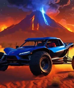Blue Dune Buggy Diamond Painting