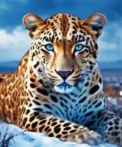 Blue Eyes Leopard Diamond Painting