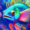 Blue Fish Art Diamond Painting