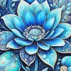 Blue Flower Diamond Painting