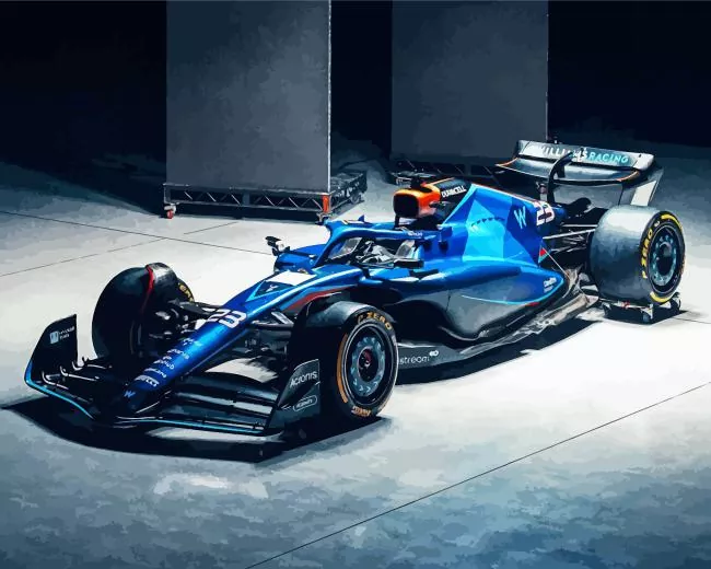 blue formula 1 car Diamond Paintings Blue Formula 1 Car Diamond Painting