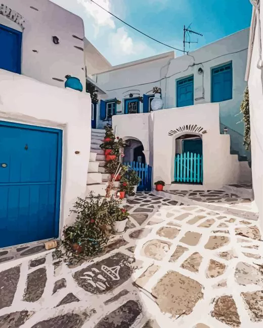 blue greece Diamond Paintings Blue Greece Diamond Painting