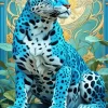 Blue Jaguar Diamond Painting