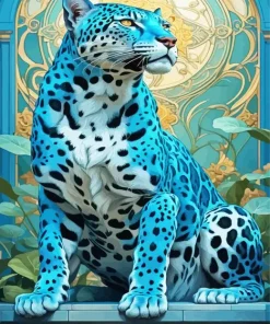 Blue Jaguar Diamond Painting