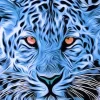 Close Up Blue Jaguar Diamond Painting