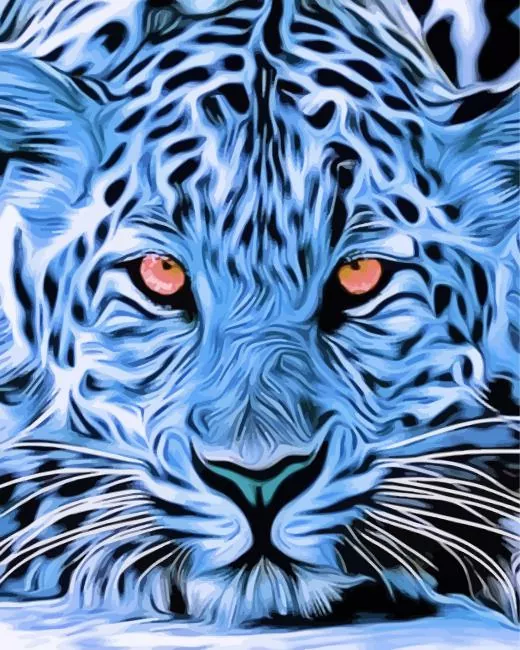 blue jaguar Diamond Paintings Close Up Blue Jaguar Diamond Painting