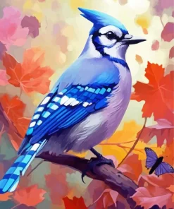 Blue Jay Bird Diamond Painting