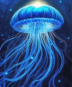 Blue Jellyfish Diamond Painting