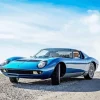 Blue Lamborghini Miura Car Diamond Painting