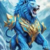 Blue Lion Diamond Painting