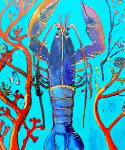 Blue Lobster Art Diamond Painting