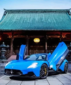 Blue Maserati Mc20 Diamond Painting