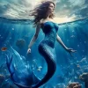Blue Mermaid Underwater Diamond Painting