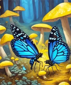 Blue Monarch Butterflies Diamond Painting