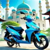 Blue Motorbike Diamond Painting