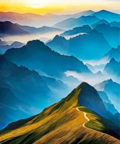 Blue Mountain Diamond Painting