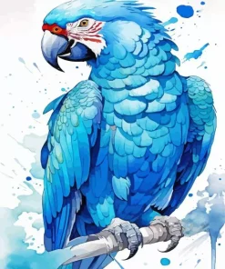 Blue Parrot Diamond Painting