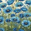 Blue Poppies Flowers Diamond Painting