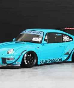 Blue Rwb Porsche Diamond Painting