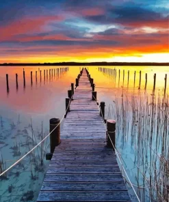 Boardwalk Sunset Diamond Painting