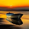 Boat At Sunset Diamond Painting