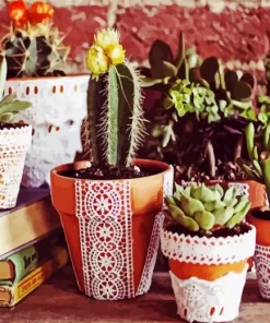 Bohemian Flower Pots Diamond Painting