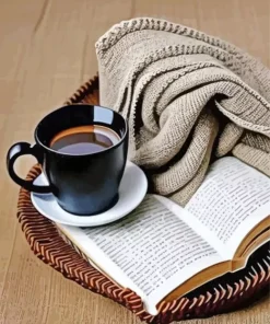 Book And Coffee Diamond Painting