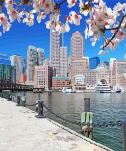 Boston Cherry Blossom Diamond Painting