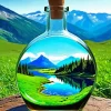Bottle Nature Scenery Diamond Painting