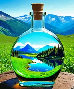 Bottle Nature Scenery Diamond Painting