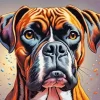 Boxer Dog Face Diamond Painting