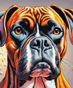 Boxer Dog Face Diamond Painting