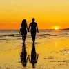 Boy And Girl Silhouette Sunset Diamond Painting