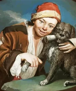 Boy And His Dog Diamond Painting