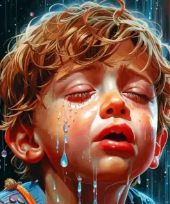 Boy Crying Diamond Painting