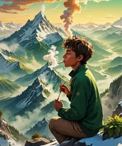 Boy Smoking Art Diamond Painting