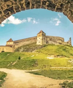 Brasov Cetatea Rasnov Castle Diamond Painting