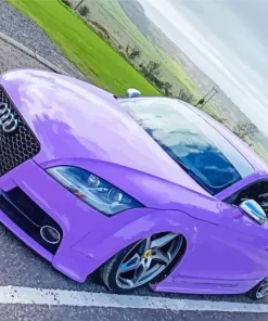 Bright Purple Car Diamond Painting
