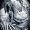 Black And White Broken Angel Diamond Painting