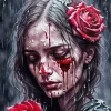 Broken Girl Crying Diamond Painting