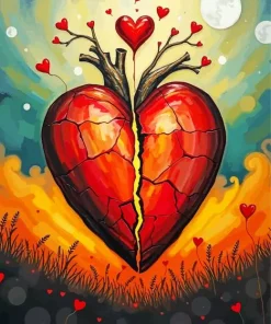 Broken Heart Art Diamond Painting