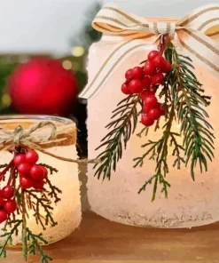 Christmas Candles Diamond Painting
