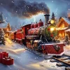 Christmas Train Diamond Painting