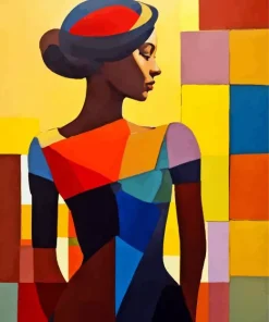 Colorful Cubism Lady Diamond Painting