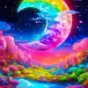 Colorful Moon Diamond Painting