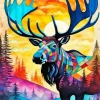 Colorful Moose Diamond Painting