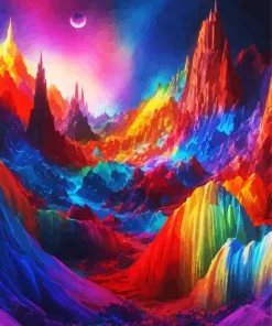 Colorful Mountain Diamond Painting