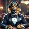 Cool Dog In Tuxedo Diamond Painting