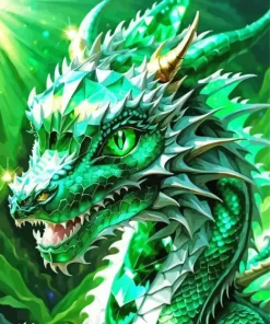 Cool Emerald Dragon Art Diamond Painting